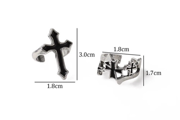 Cross ring + Crown of thorns ring combo โ๏ธ๐