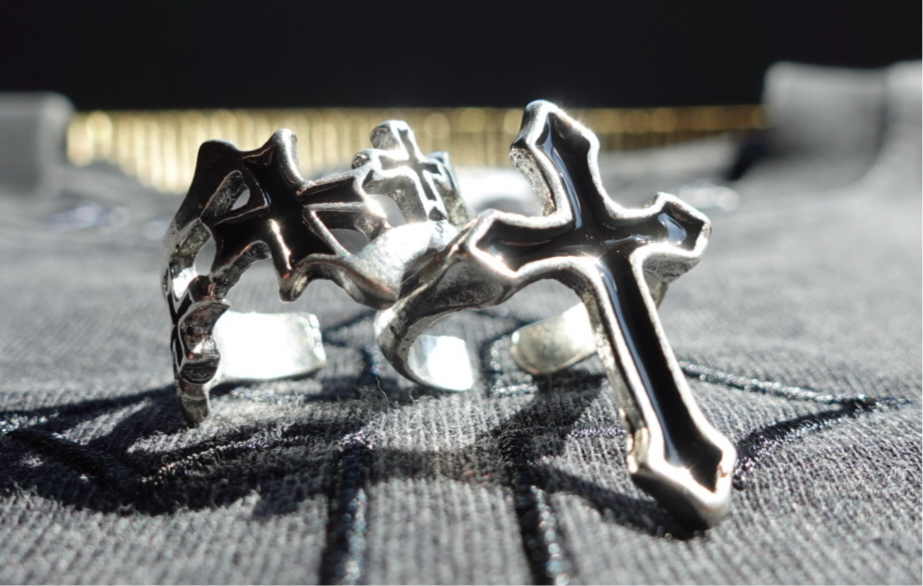 Cross ring + Crown of thorns ring combo βοΈπ