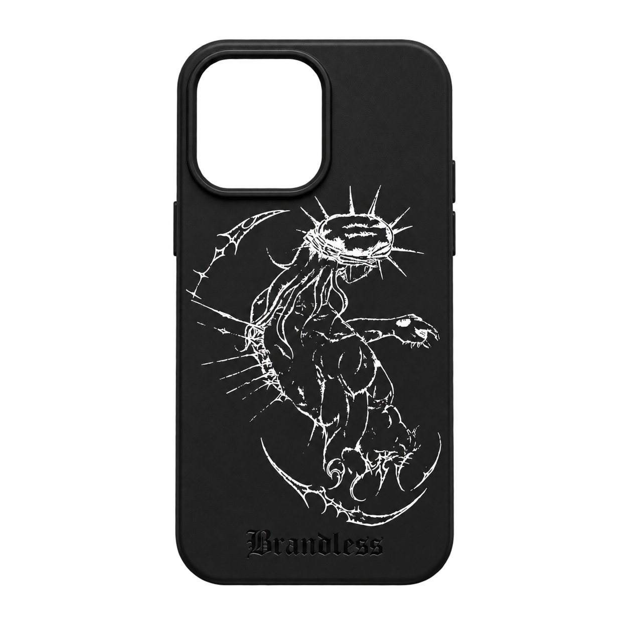 Illustrative flat lay of Brandless JJBA Jesus Phone Case