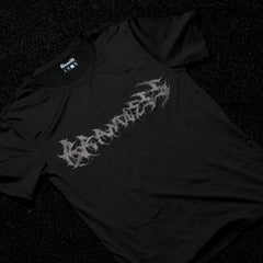 BRANDLESS COMPRESSION TEE - BLACK AND GRAY