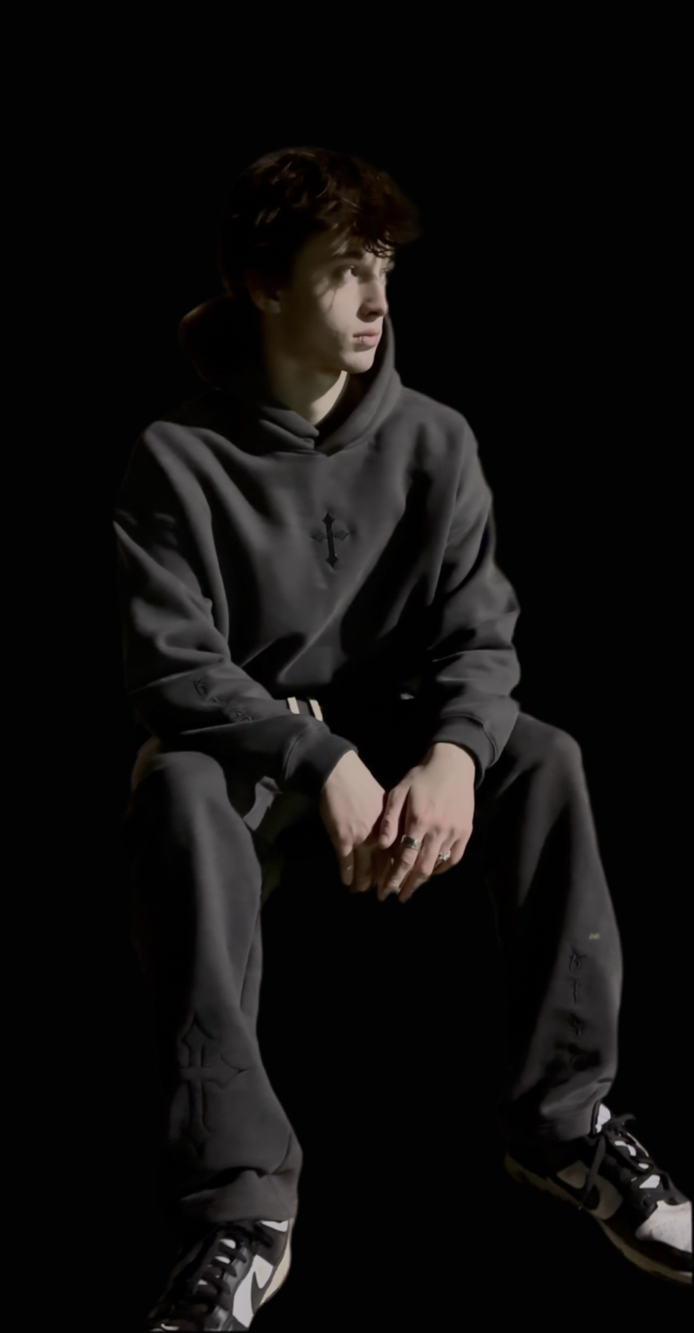 “RISE” Hoodie (Grey and Black)