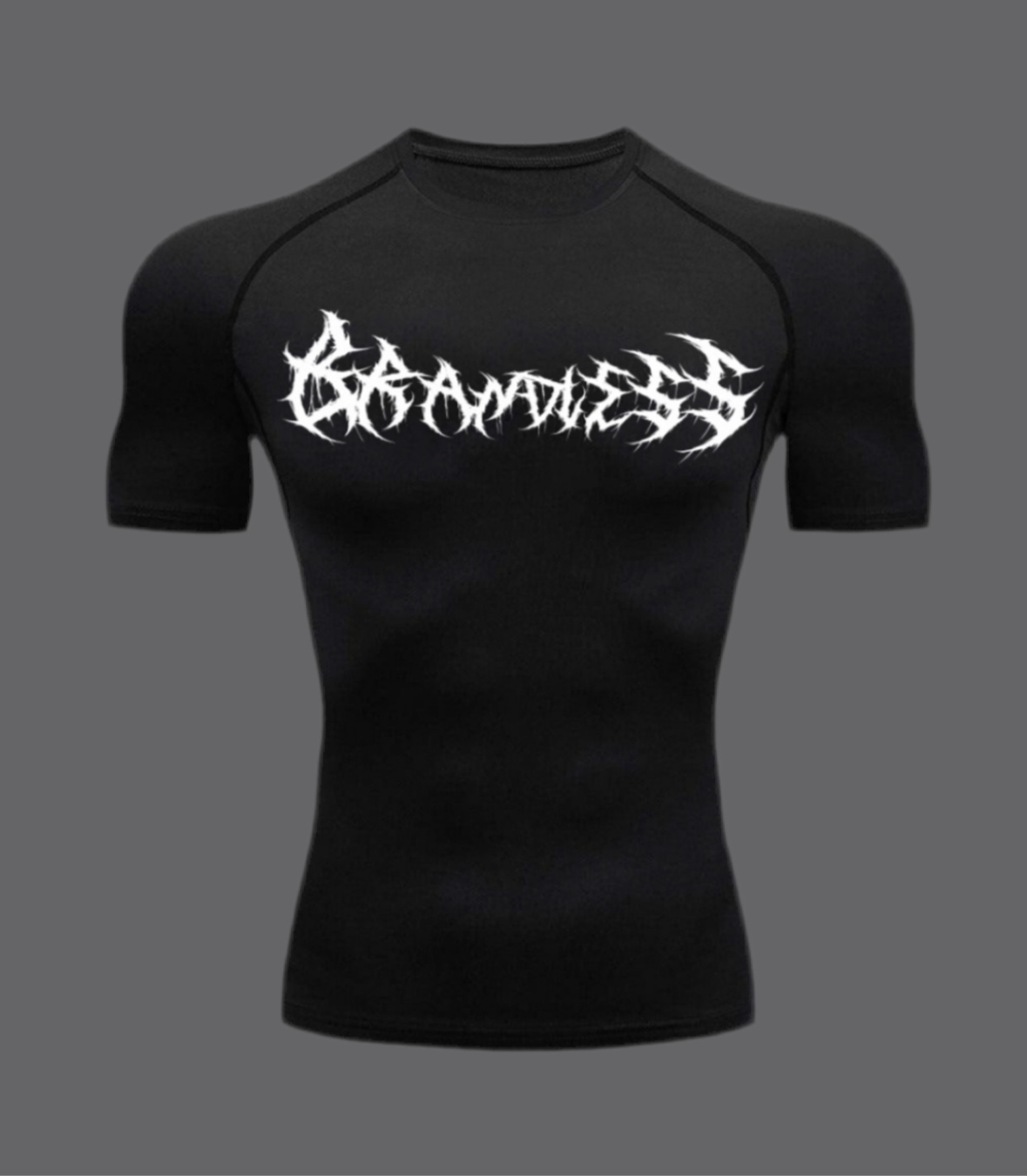 BRANDLESS COMPRESSION TEE - BLACK