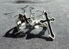 Cross ring + Crown of thorns ring combo ✝️👑