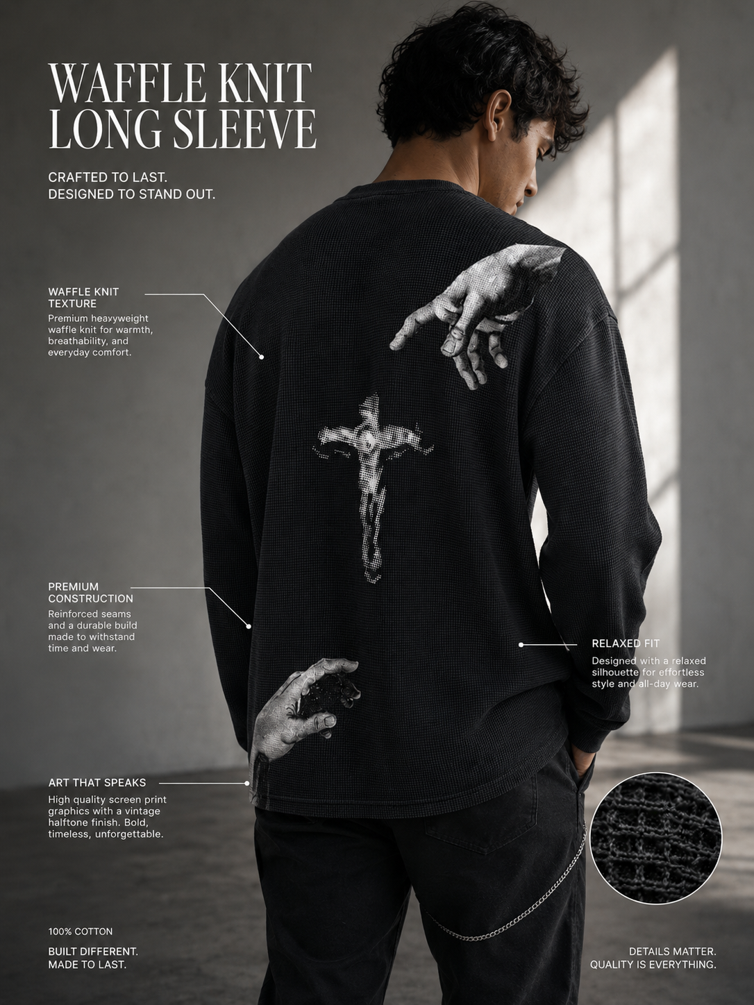 Touch of God Waffle Knit Long Sleeve