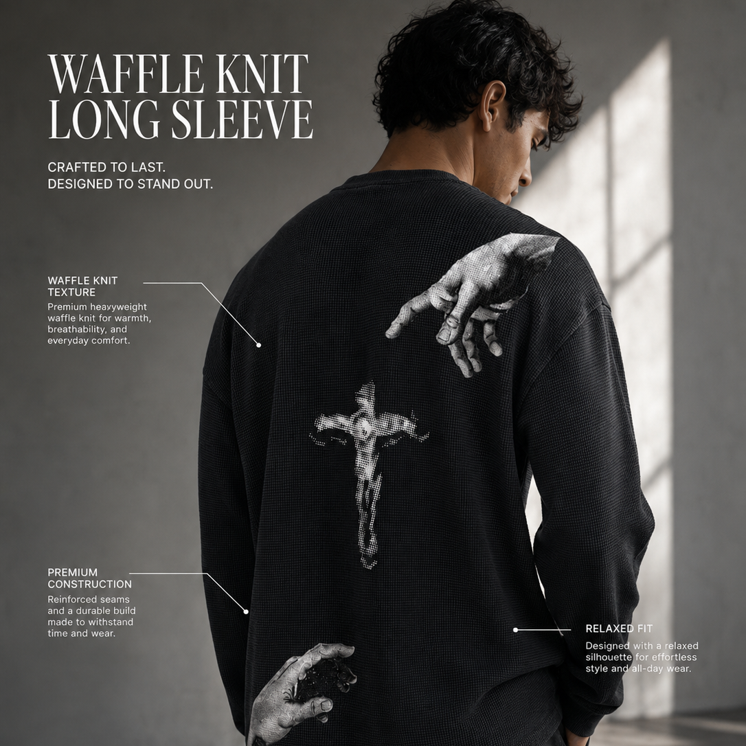Touch of God Waffle Knit Long Sleeve