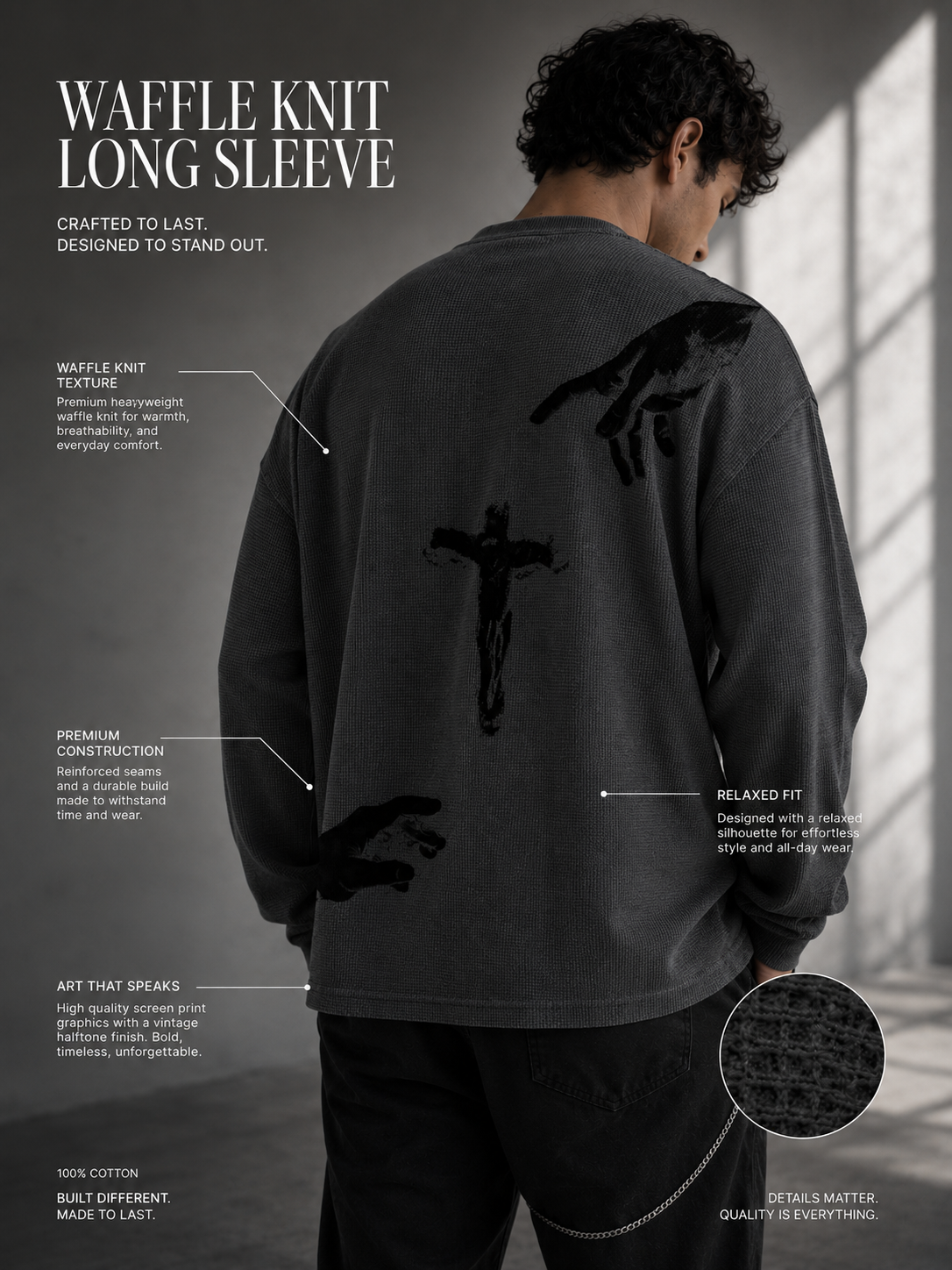 Touch of God Waffle Knit Long Sleeve