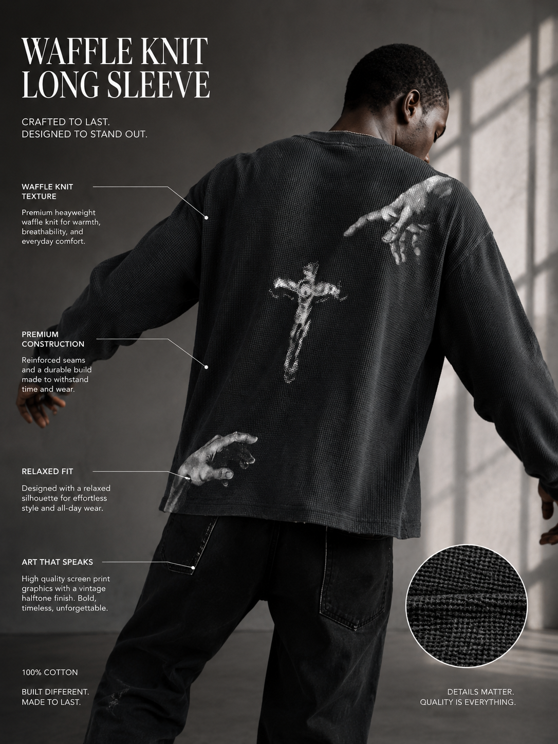 Touch of God Waffle Knit Long Sleeve