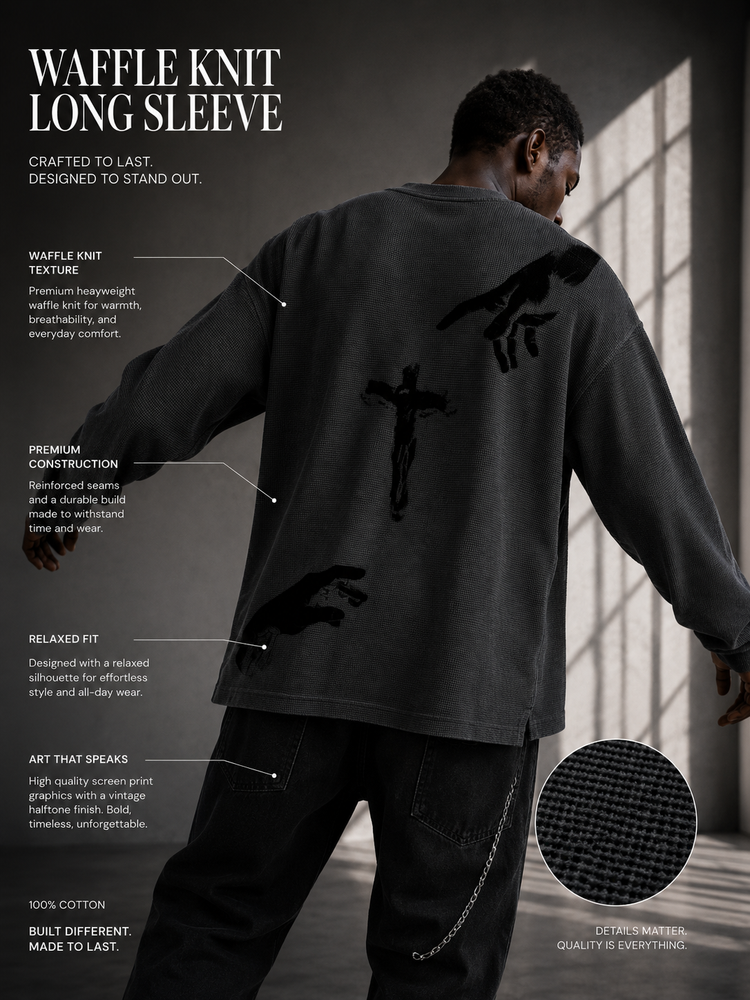 Touch of God Waffle Knit Long Sleeve