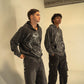 Brandless JJBA Jesus Acid Wash Zip up Hoodie