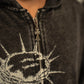 Brandless JJBA Jesus Acid Wash Zip up Hoodie