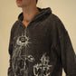 Brandless JJBA Jesus Acid Wash Zip up Hoodie
